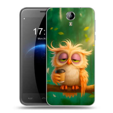 Силиконовый чехол на Homtom HT3 с принтом сова