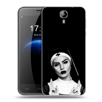 Силиконовый чехол на Homtom HT3 с принтом монашка Силиконовый чехол на Homtom HT3 с принтом монашка