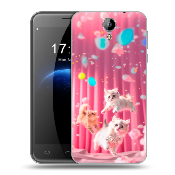 Силиконовый чехол на Homtom HT3 с принтом милые котики