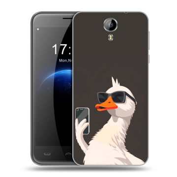 Силиконовый чехол на Homtom HT3 с принтом утка в очках Силиконовый чехол на Homtom HT3 с принтом утка в очках