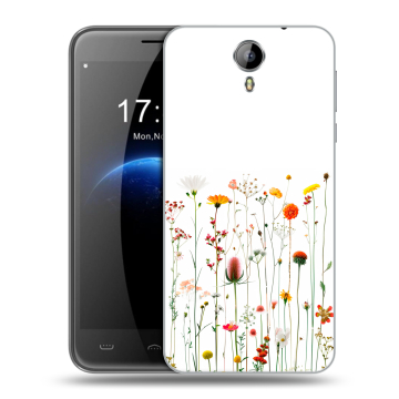 Силиконовый чехол на Homtom HT3 с принтом цветы Силиконовый чехол на Homtom HT3 с принтом цветы