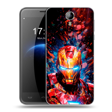 Силиконовый чехол на Homtom HT3 с принтом Железный человек Ironman Силиконовый чехол на Homtom HT3 с принтом Железный человек Ironman