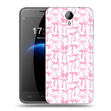 Силиконовый чехол на Homtom HT3 с принтом Розовые бантики Силиконовый чехол на Homtom HT3 с принтом Розовые бантики