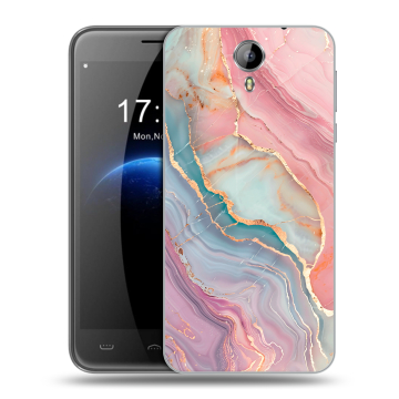 Силиконовый чехол на Homtom HT3 с принтом розовый мрамор Силиконовый чехол на Homtom HT3 с принтом розовый мрамор