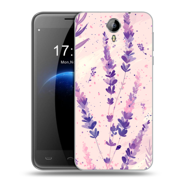 Силиконовый чехол на Homtom HT3 с принтом цветы лаванда Силиконовый чехол на Homtom HT3 с принтом цветы лаванда