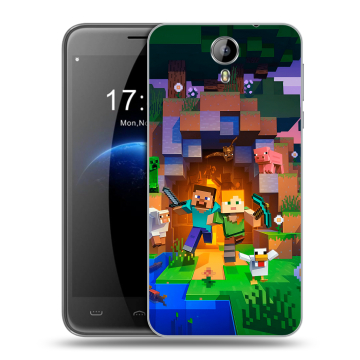 Силиконовый чехол на Homtom HT3 с принтом Майнкрафт Minecraft