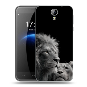 Силиконовый чехол на Homtom HT3 с принтом Лев кошки Силиконовый чехол на Homtom HT3 с принтом Лев кошки