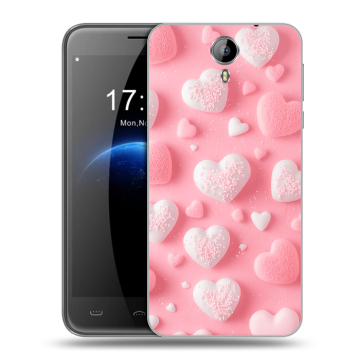 Силиконовый чехол на Homtom HT3 с принтом Сердечки