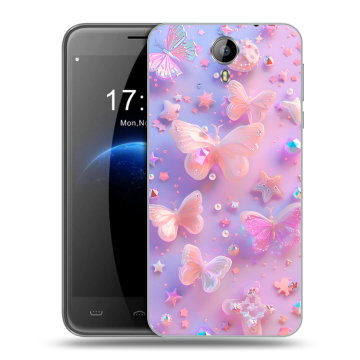 Силиконовый чехол на Homtom HT3 с принтом Бабочки