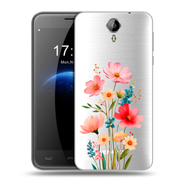 Силиконовый чехол на Homtom HT3 с принтом Цветы Силиконовый чехол на Homtom HT3 с принтом Цветы