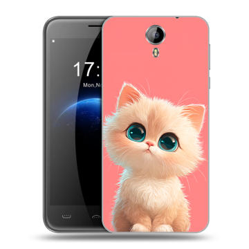 Силиконовый чехол на Homtom HT3 с принтом Розовый котенок Силиконовый чехол на Homtom HT3 с принтом Розовый котенок