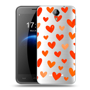 Силиконовый чехол на Homtom HT3 с принтом Сердечки Силиконовый чехол на Homtom HT3 с принтом Сердечки