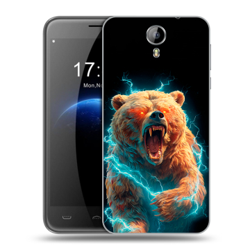 Силиконовый чехол на Homtom HT3 с принтом Медведь Силиконовый чехол на Homtom HT3 с принтом Медведь