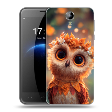 Силиконовый чехол на Homtom HT3 с принтом Милая сова