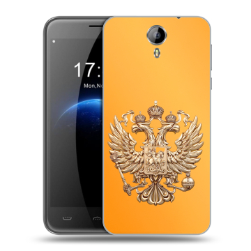 Силиконовый чехол на Homtom HT3 с принтом Герб Флаг России