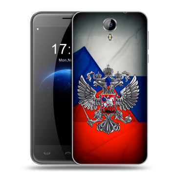 Силиконовый чехол на Homtom HT3 с принтом Флаг России