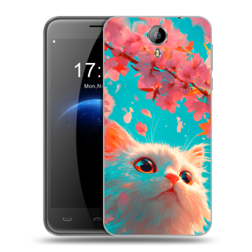 Силиконовый чехол на Homtom HT3 с принтом Красивый кот