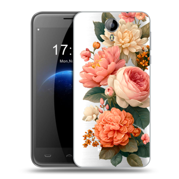 Силиконовый чехол на Homtom HT3 с принтом цветы