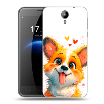 Силиконовый чехол на Homtom HT3 с принтом корги Силиконовый чехол на Homtom HT3 с принтом корги