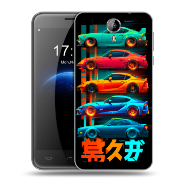 Силиконовый чехол на Homtom HT3 с принтом машины тачки