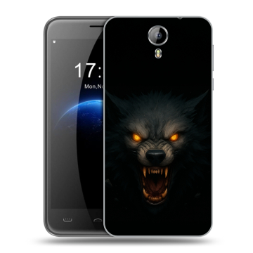 Силиконовый чехол на Homtom HT3 с принтом Волк