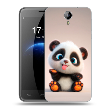 Силиконовый чехол на Homtom HT3 с принтом милая панда Силиконовый чехол на Homtom HT3 с принтом милая панда