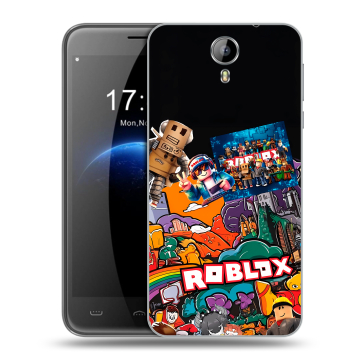 Силиконовый чехол на Homtom HT3 с принтом Roblox Роблокс