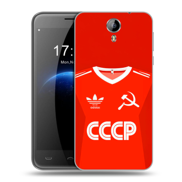 Силиконовый чехол на Homtom HT3 с принтом Флаг Герб СССР