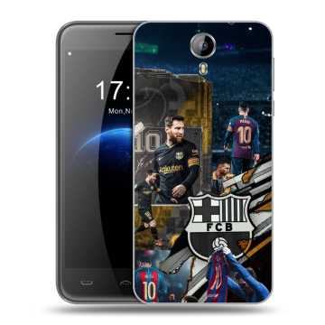 Силиконовый чехол на Homtom HT3 с принтом Messi Barcelona