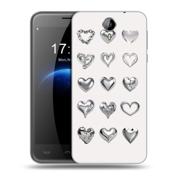 Силиконовый чехол на Homtom HT3 с принтом Y2K сердечки Силиконовый чехол на Homtom HT3 с принтом Y2K сердечки