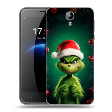 Силиконовый чехол на Homtom HT3 с принтом Гринч Новый год Рождество