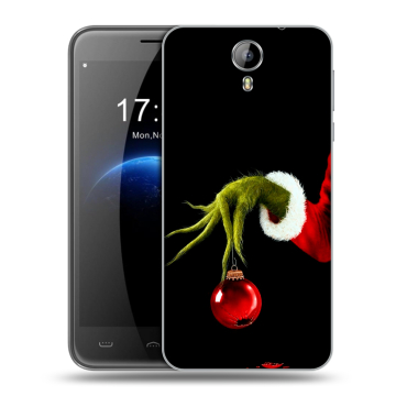 Силиконовый чехол на Homtom HT3 с принтом Новый год Гринч
