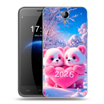 Силиконовый чехол на Homtom HT3 с принтом Новый год