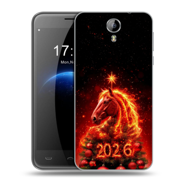 Силиконовый чехол на Homtom HT3 с принтом Новый год