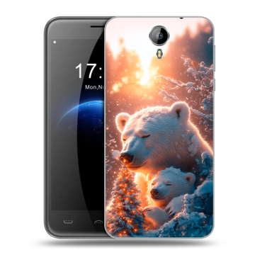 Силиконовый чехол на Homtom HT3 с принтом Новый год