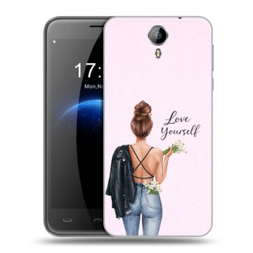 Силиконовый чехол на Homtom HT3 с принтом женский Силиконовый чехол на Homtom HT3 с принтом женский