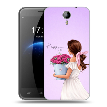 Силиконовый чехол на Homtom HT3 с принтом женский Силиконовый чехол на Homtom HT3 с принтом женский