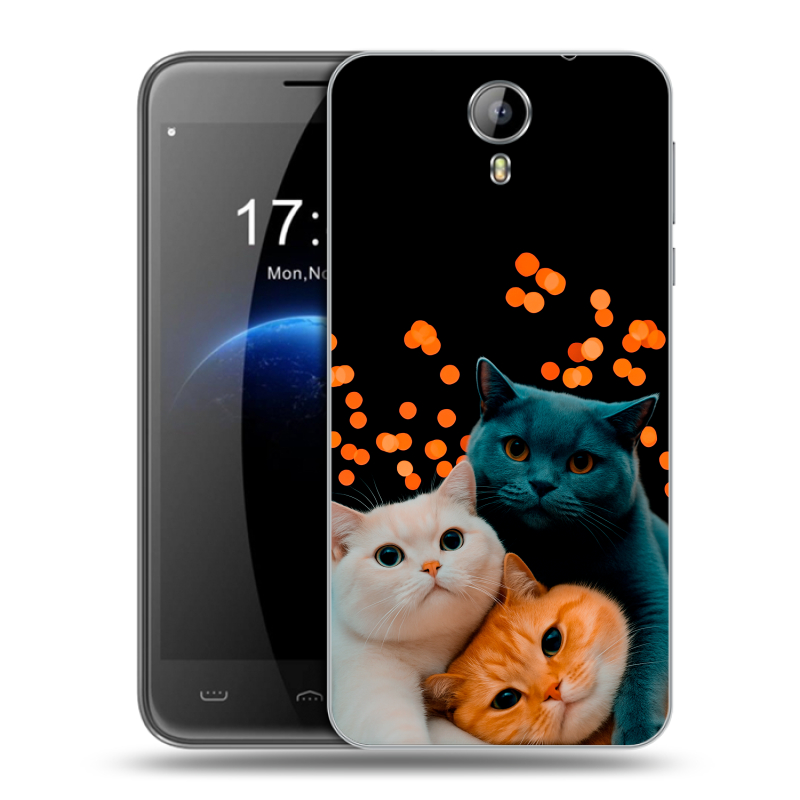 Силиконовый чехол на Homtom HT3 с принтом Кошки Силиконовый чехол на Homtom HT3 с принтом Кошки