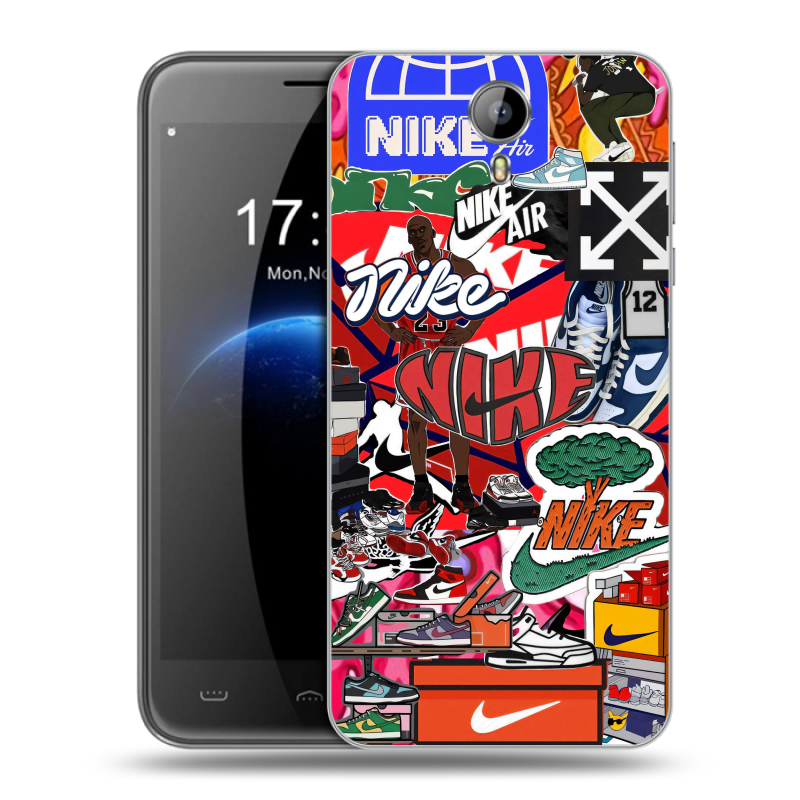 Силиконовый чехол на Homtom HT3 с принтом Найк Nike яркий Силиконовый чехол на Homtom HT3 с принтом Найк Nike яркий