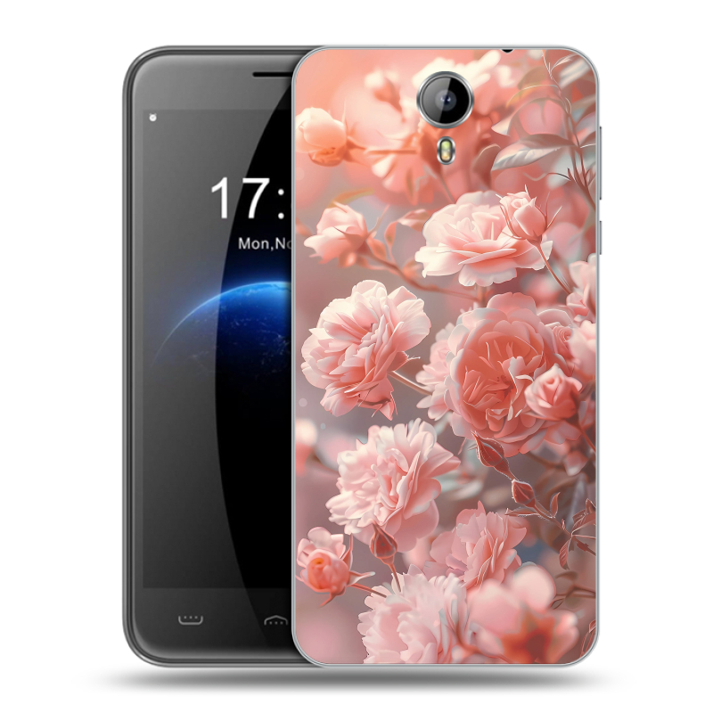 Силиконовый чехол на Homtom HT3 с принтом Розовые розы Силиконовый чехол на Homtom HT3 с принтом Розовые розы