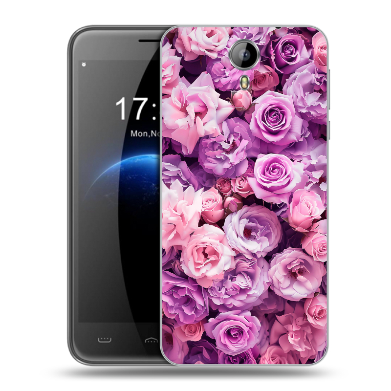 Силиконовый чехол на Homtom HT3 с принтом лавандовые розы Силиконовый чехол на Homtom HT3 с принтом лавандовые розы