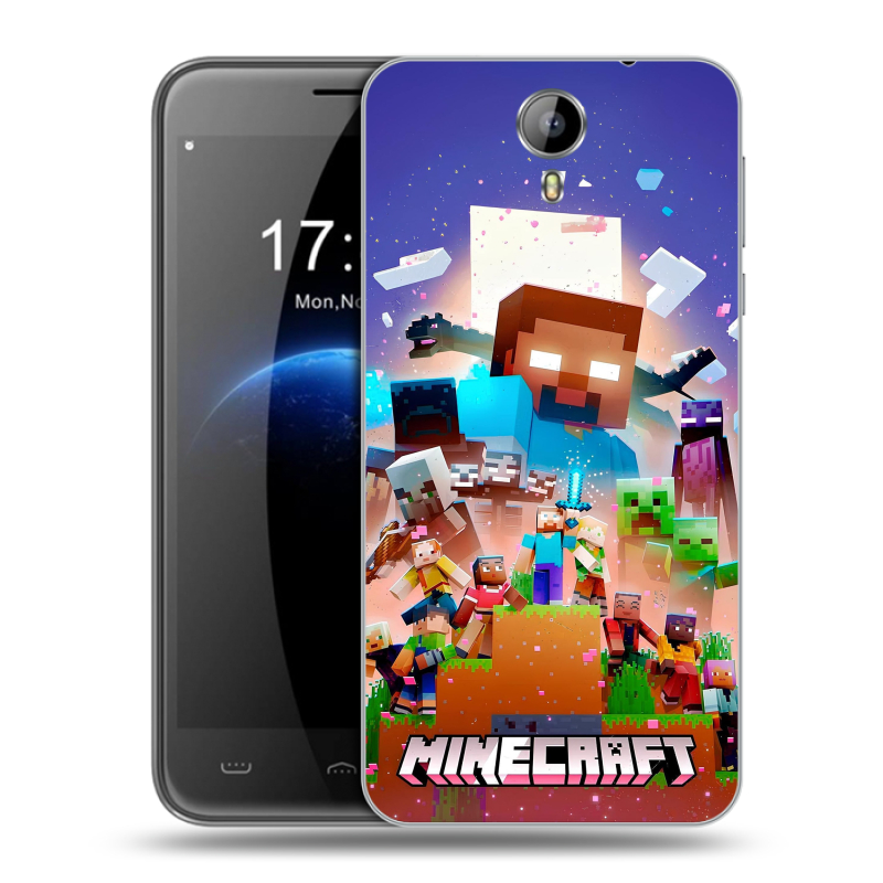 Силиконовый чехол на Homtom HT3 с принтом Майнкрафт Minecraft Силиконовый чехол на Homtom HT3 с принтом Майнкрафт Minecraft