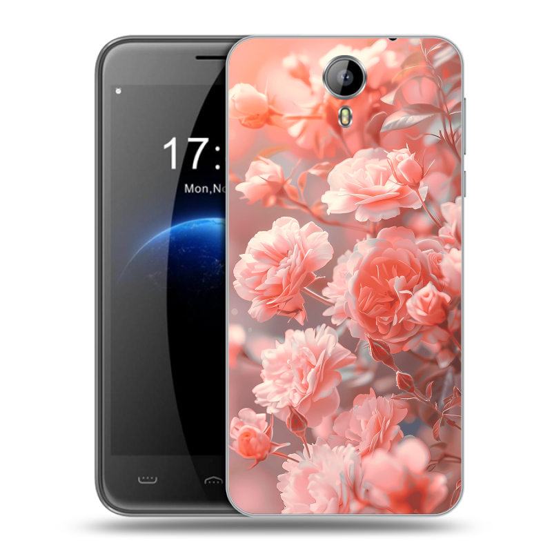 Силиконовый чехол на Homtom HT3 с принтом Розы цветы Силиконовый чехол на Homtom HT3 с принтом Розы цветы