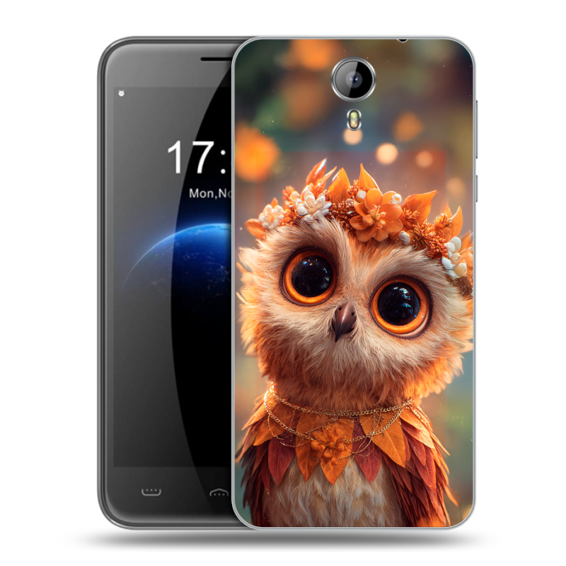 Силиконовый чехол на Homtom HT3 с принтом Милая сова Силиконовый чехол на Homtom HT3 с принтом Милая сова