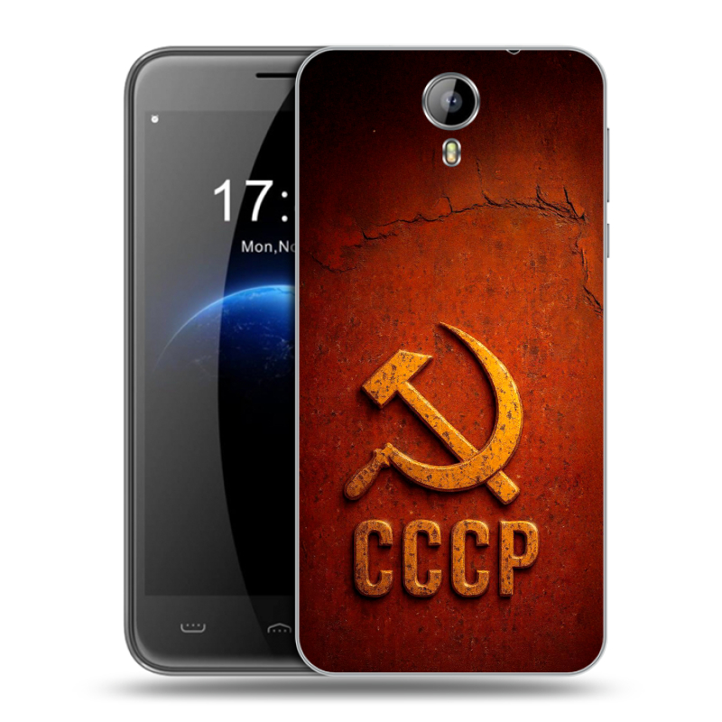 Силиконовый чехол на Homtom HT3 с принтом Флаг Герб СССР Силиконовый чехол на Homtom HT3 с принтом Флаг Герб СССР