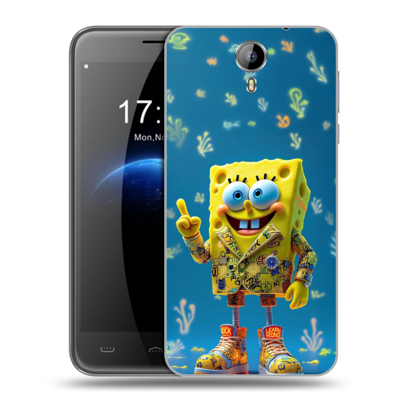 Силиконовый чехол на Homtom HT3 с принтом Спанч боб Спанчбоб Силиконовый чехол на Homtom HT3 с принтом Спанч боб Спанчбоб