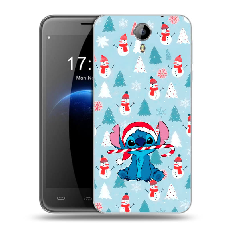 Силиконовый чехол на Homtom HT3 с принтом Стич Новый год Силиконовый чехол на Homtom HT3 с принтом Стич Новый год