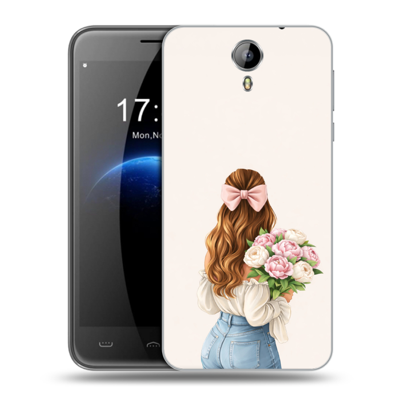 Силиконовый чехол на Homtom HT3 с принтом женский Силиконовый чехол на Homtom HT3 с принтом женский