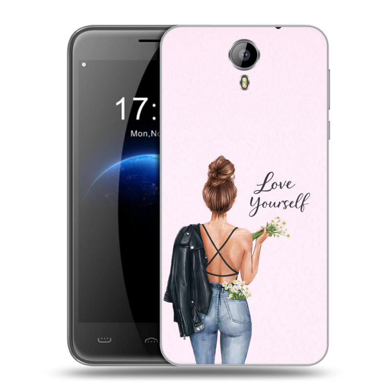 Силиконовый чехол на Homtom HT3 с принтом женский Силиконовый чехол на Homtom HT3 с принтом женский