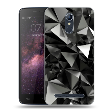 Силиконовый чехол на Homtom HT17 с принтом Черные кристаллы Силиконовый чехол на Homtom HT17 с принтом Черные кристаллы